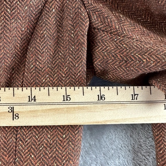 H&M Blazer Women's 4 Brown Orange Herringbone - Picture 6 of 7